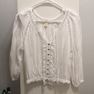 White peasant top
